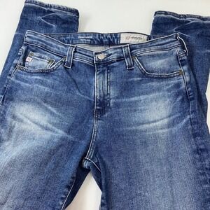 AG Adriano Goldschmied Women's 28R Prima‎ Cigarette Ankle Jeans Denim Blue